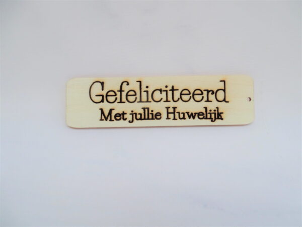 Label langwerpig Gefeliciteerd met jullie huwelijk - Afbeelding 3