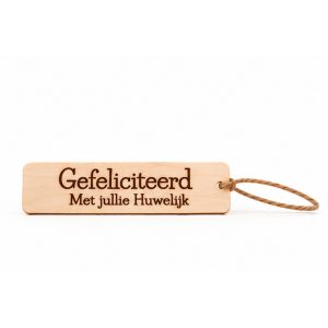 Label langwerpig Gefeliciteerd met jullie huwelijk
