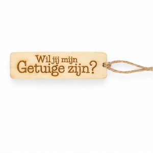 Cadeaulabel wil jij mijn getuige zijn?