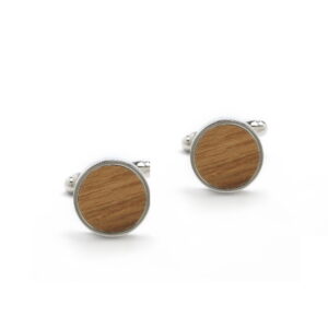 Abrazi Manchetknopen hout rond cognac