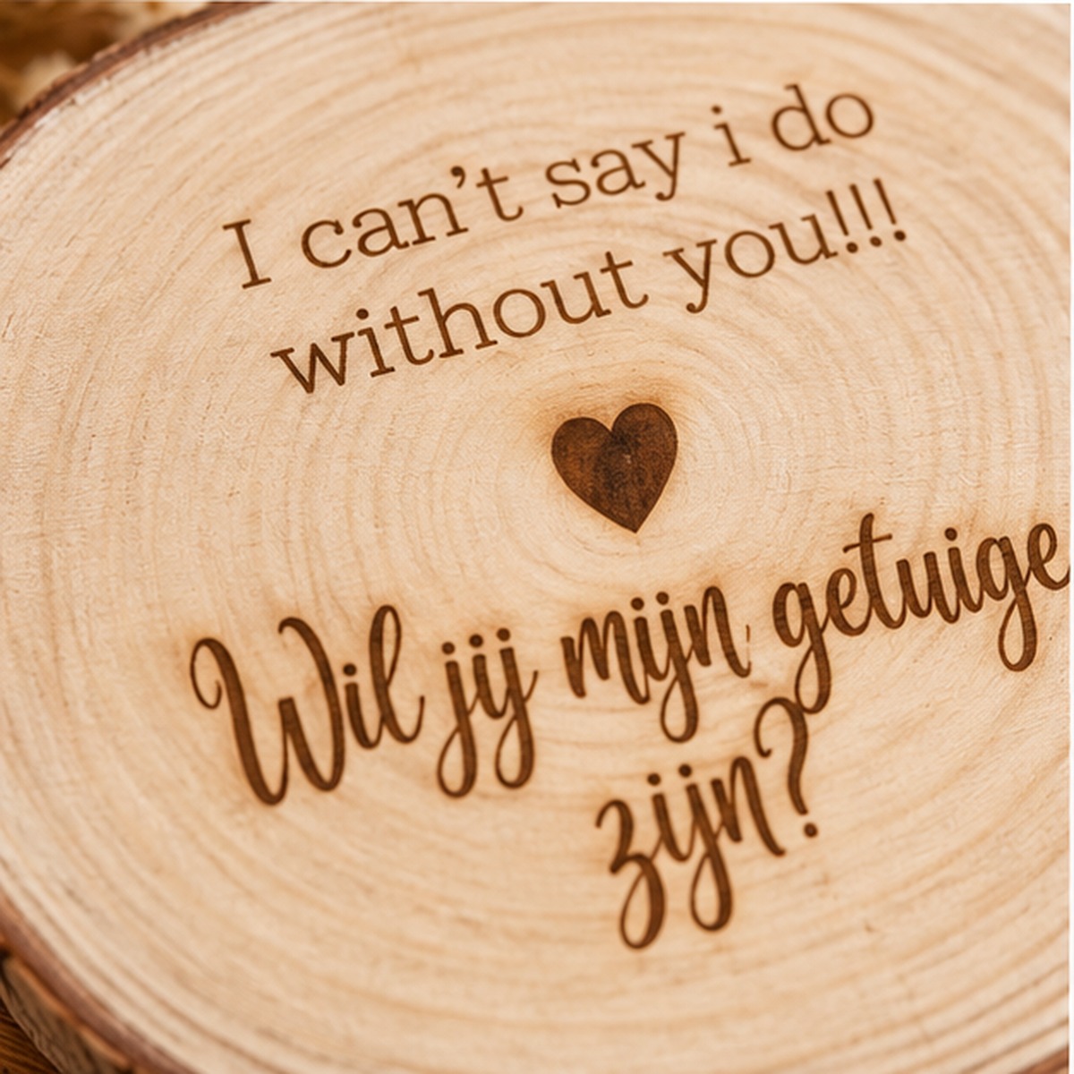 boomschijf groot I can’t say i do without you - Afbeelding 3