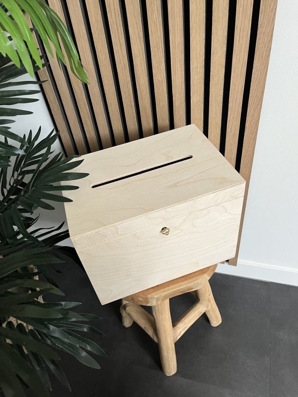 Houten envelopkist met slotje - Afbeelding 6