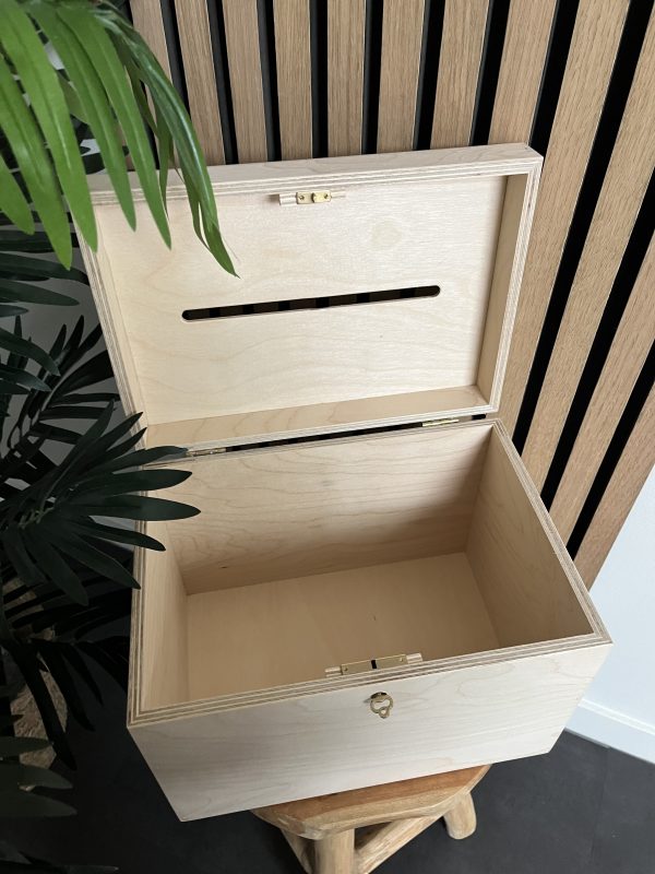 Houten envelopkist met slotje - Afbeelding 5