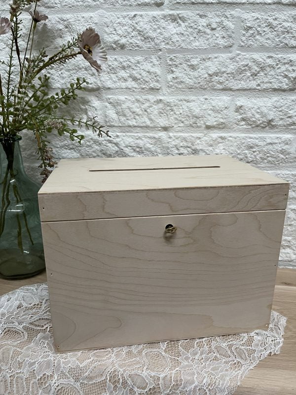 Houten envelopkist met slotje - Afbeelding 3