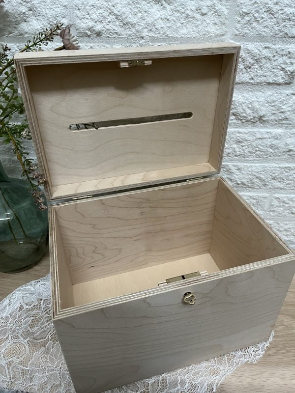 Houten envelopkist met slotje - Afbeelding 4