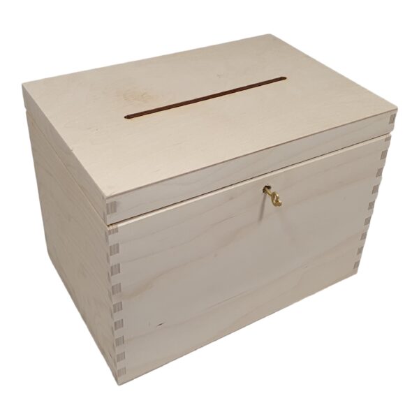 Houten envelopkist met slotje