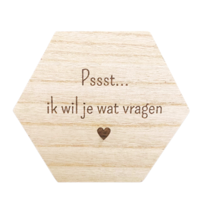 houten doosje hexagon psst...