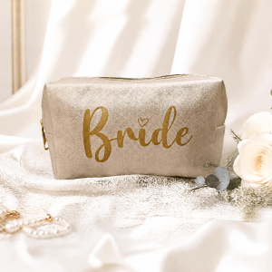 Bride toilettasje PU leer champagne