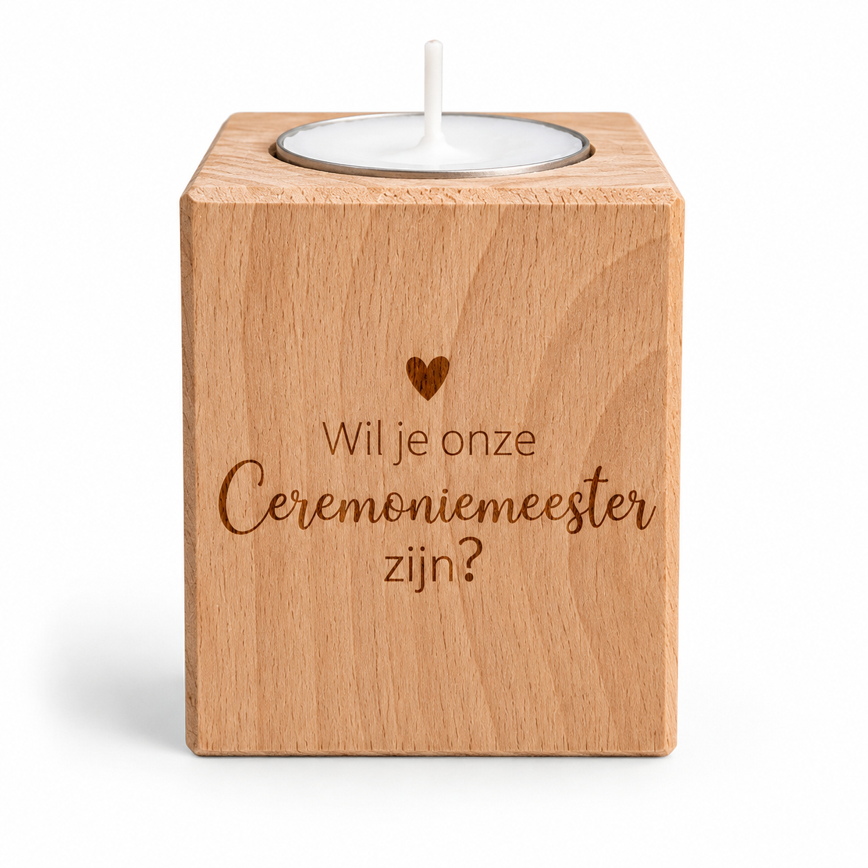 Waxinelichthouder – Wil je onze ceremoniemeester zijn?